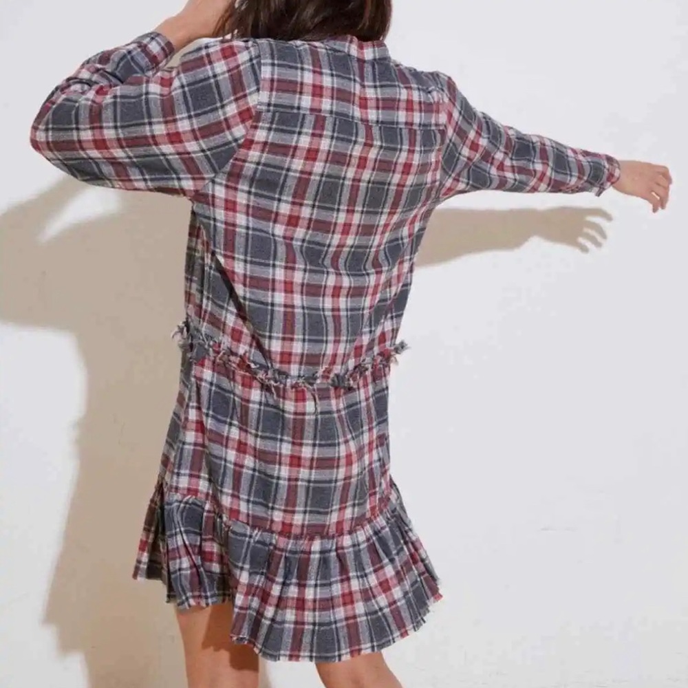 NSF women's Maria plaid flannel dress sz XS